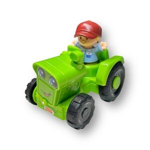 Fisher Price Little People‎ Helpful Harvester Green Tractor & Farmer Boy Figure